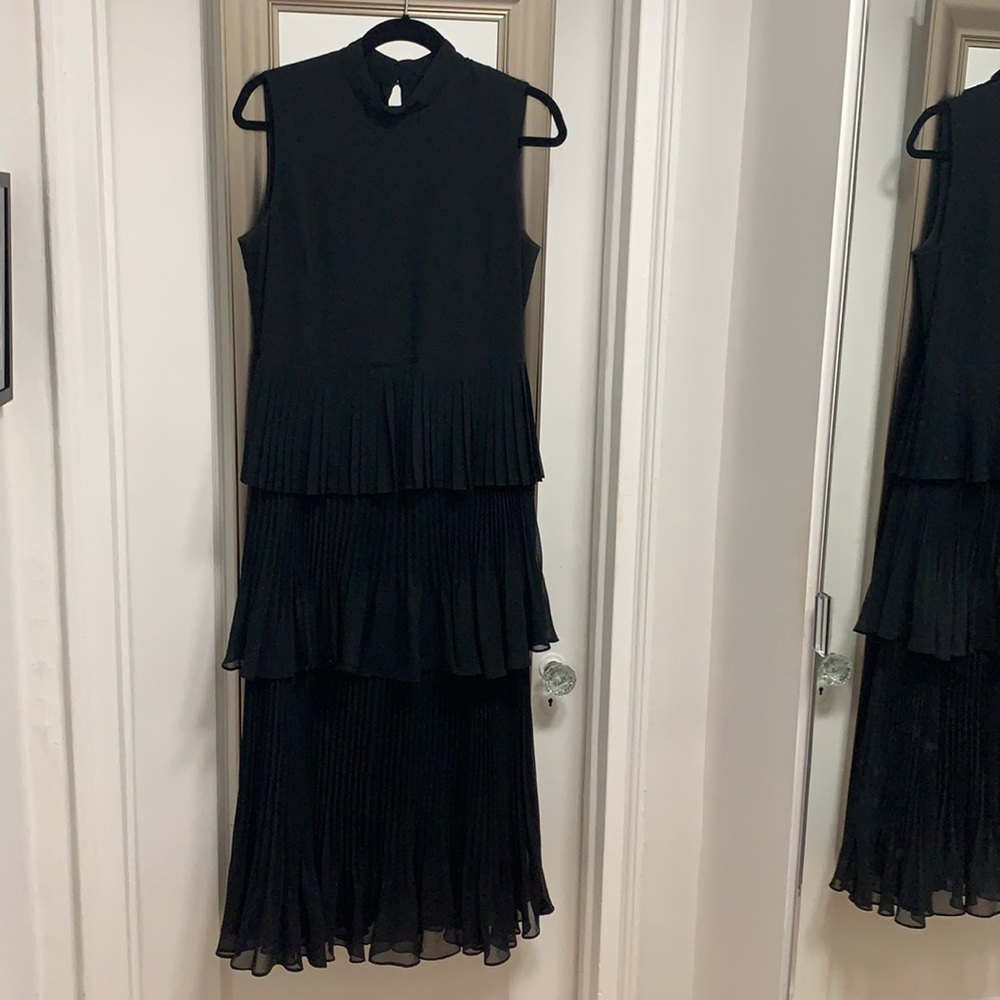 Black Ruffle Club Monaco Dress